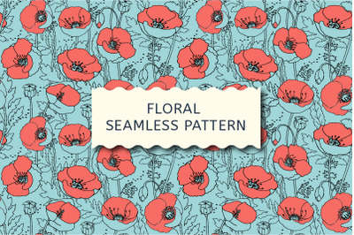 Art floral vector seamless pattern.