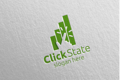 Click Marketing Financial Advisor Logo Design 33