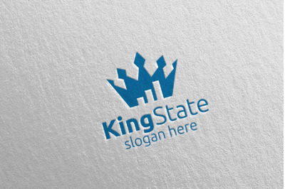 King Marketing Financial Advisor Logo Design 34