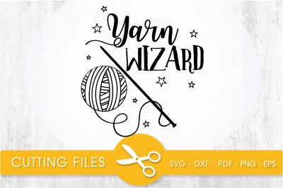 Yarn Wizard svg cutting file, svg, dxf, pdf, eps