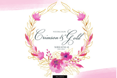 Crimson &amp; Gold. Wreath #1