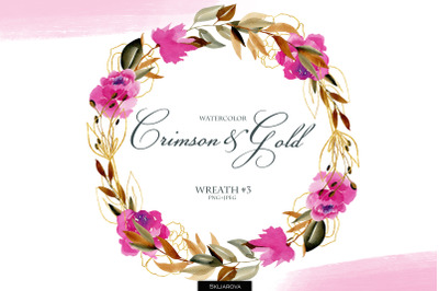 Crimson &amp; Gold. Wreath #3