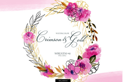 Crimson &amp; Gold. Wreath #4