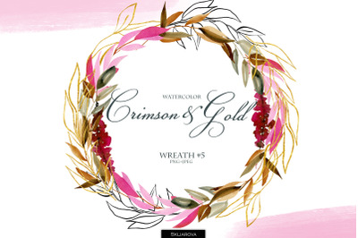 Crimson &amp; Gold. Wreath #5