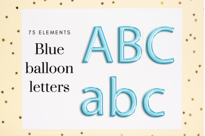 Blue foil balloon alphabet clipart, Blue balloons, Blue Foil alphabet