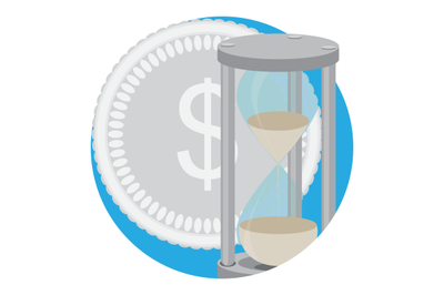 Time money icon vector