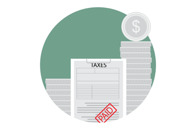 Paid taxes icon