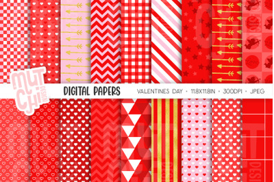Valentines Digital Papers