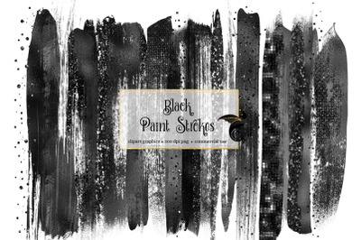 Black Brush Strokes Clipart