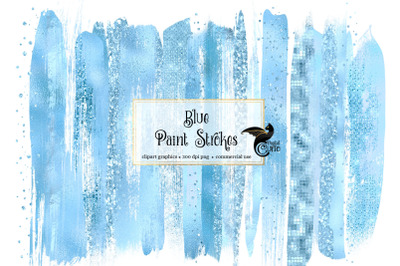 Blue Brush Strokes Clipart