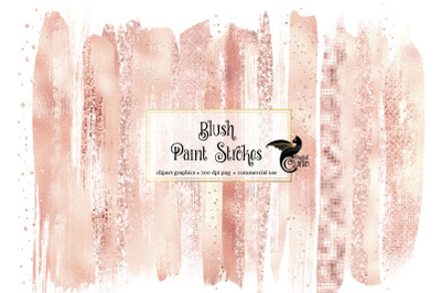 Blush Paint Strokes Clipart