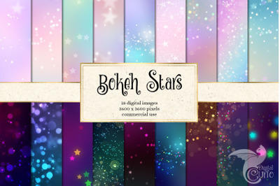 Bokeh Stars Digital Paper