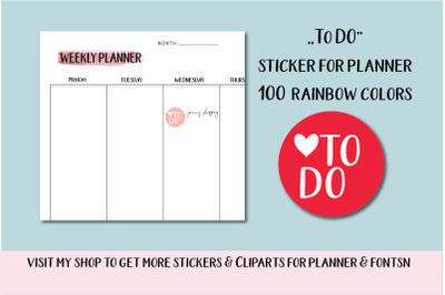 To Do sticker clipart&2C; To Do digital clipart&2C; To Do printable script