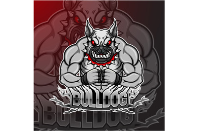 Bulldog esport mascot logo design