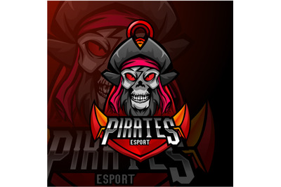 Pirates mascot gaming logo design