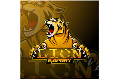 Angry lion sport logo design