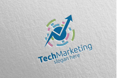 Tech Marketing Financial Advisor Logo Design 42