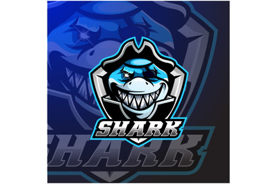 Pirates shark mascot logo design