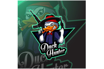 Duck hunter esport mascot logo design