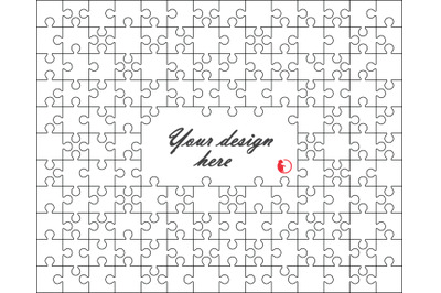 Jigsaw template, White puzzle design, Instant download, Cricut file