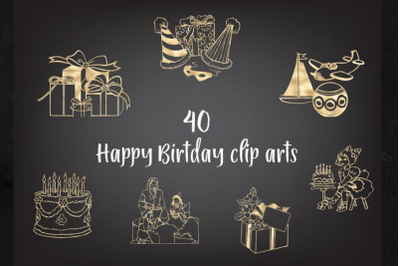 Hand Drawn Style Happy Birthday clipart