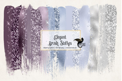 Elegant Brush Strokes Clipart