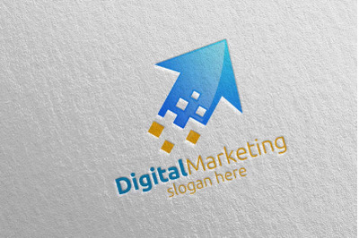 Digital Marketing Financial Advisor Logo Design 51