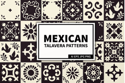 Mexican Talavera Tiles Patterns Set