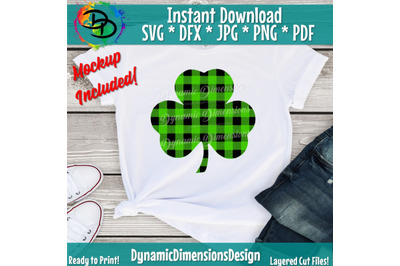 St. Patrick&#039;s Svg, St. patrick&#039;s day Shirt, Plaid Shamrock, Irish svg,