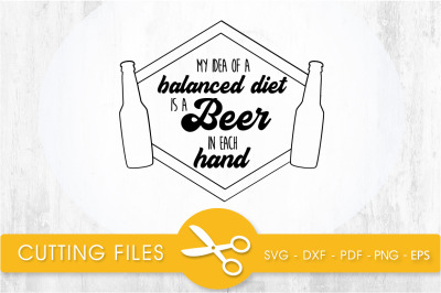 beer in each hands svg cutting file, svg, dxf, pdf, eps