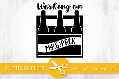 working on my 6 pack svg cutting file, svg, dxf, pdf, eps