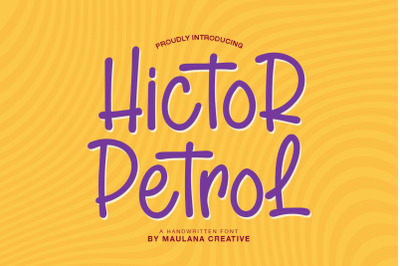 Hictor Petrol  Handwritten Sans Serif Font