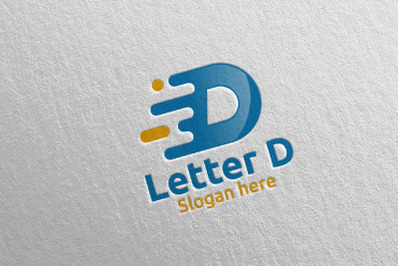 Letter D Digital Marketing Financial Logo 63