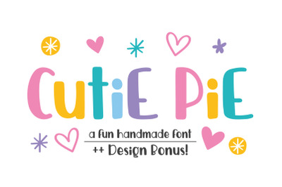 Cutie Pie Font + Bonus Designs SVG Files