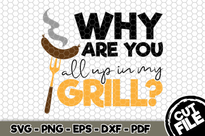 Why Are You All Up In My Grill? SVG Cut File 107