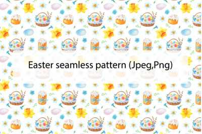 Easter Seamless Pattern.