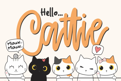Cattie - Cute Font