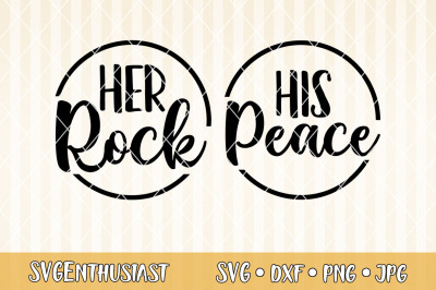 Her rock his peace SVG cut file