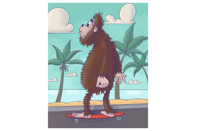 Bigfoot Skateboarder