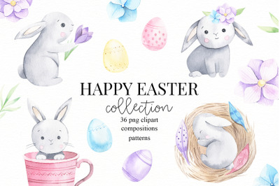 Happy Easter - Watercolor Set