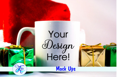 Christmas Cup Mock Up With Packages