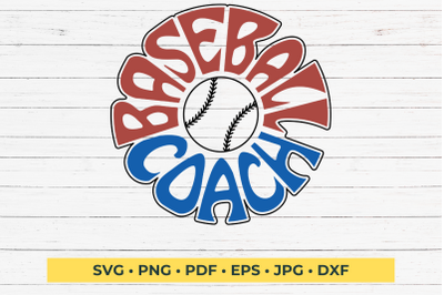 Baseball coach SVG cut file, Typography design