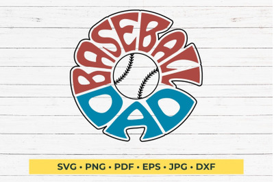 Baseball dad SVG cut file, Typography design