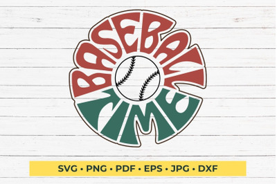 Baseball time SVG cut file, Typography design