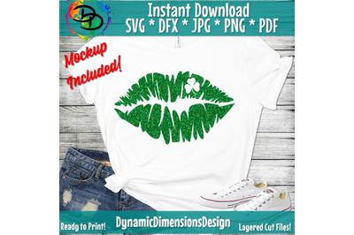 St. Patrick&#039;s Svg, Lips svg, St. patrick&#039;s day Shirt, Kiss Me I&#039;m Iris