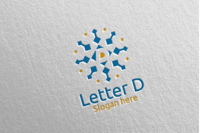 Letter D Digital Marketing Financial Logo 66