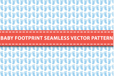 Baby Footprint Seamless Vector Pattern