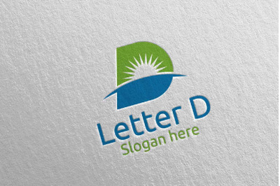 Letter D Digital Marketing Financial Logo 68