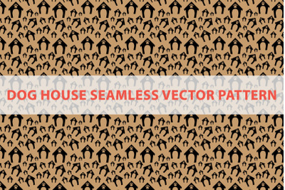 Dog House Seamless Vector Pattern