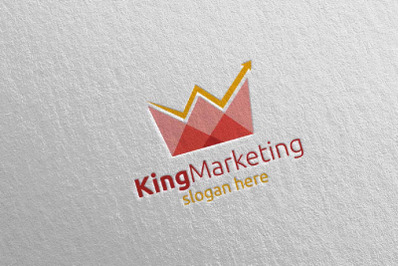 King Marketing Financial Advisor Logo 69